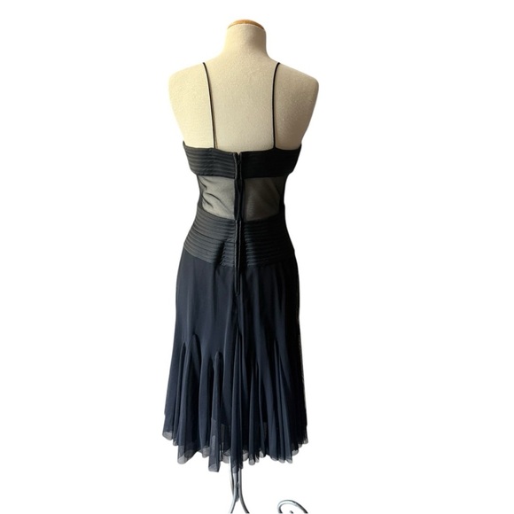 Womens‎ JS Collection Black Mini Slip Dress Spaghetti Strap Sheer Mesh Size 10 - Picture 11 of 12